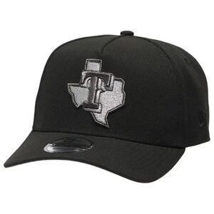 New Era Texas Rangers Black Metallic 9Forty A-Frame SnapBack Adjustable Hat Cap